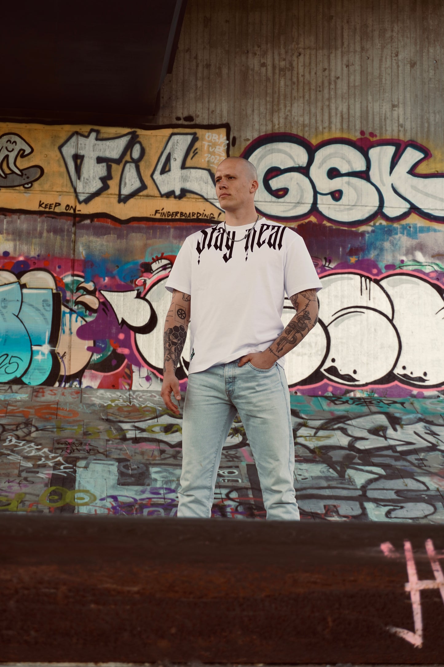 Oversize regular T-Shirt "Stay Real"