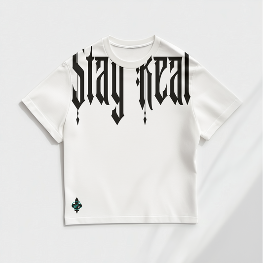 Oversize regular T-Shirt "Stay Real"